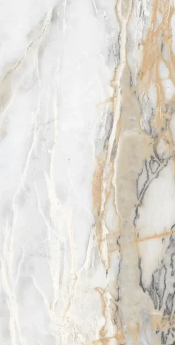 Limcaro Carrelage Sol Effet Marbre|Carrelage Sol Pour Pièce À Vivre<Carrelage sol / mur effet marbre blanc CHINA GOLD l.60 x L.120 cm Brilliant