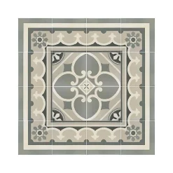 Aelle Carrelage Carrelage Sol Effet Carreaux De Ciment<Carrelage sol / mur effet ciment gris 20x20 cm - CAPRICE CHATELET BORDURE