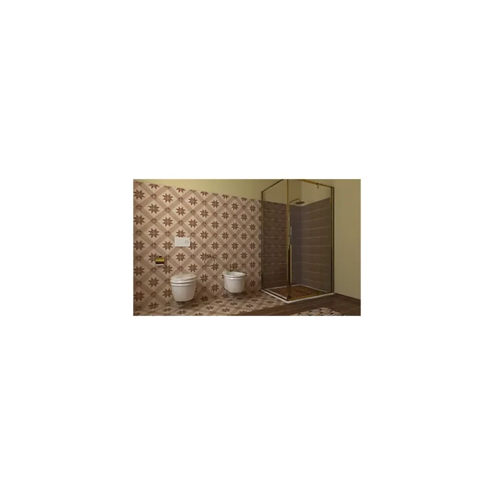 Eiffel art construction Carrelage sol / mur effet ciment motif étoile 20x20 cm TERRA STELLA- Carrelage Sol Uni