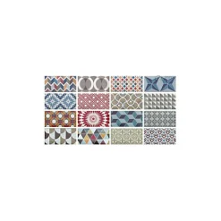 Eiffel art construction Carrelage sol / mur effet ciment 20x20 cm CAPRICE DÉCO BALANCE B&W(vendu par boite de 1m2)- Carrelage Sol Pour Cuisine
