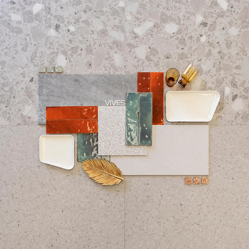 Aelle Carrelage Carrelage Sol Effet Terrazzo<Carrelage sol / mur effet terrazzo 80x80 cm NIZA-R gris