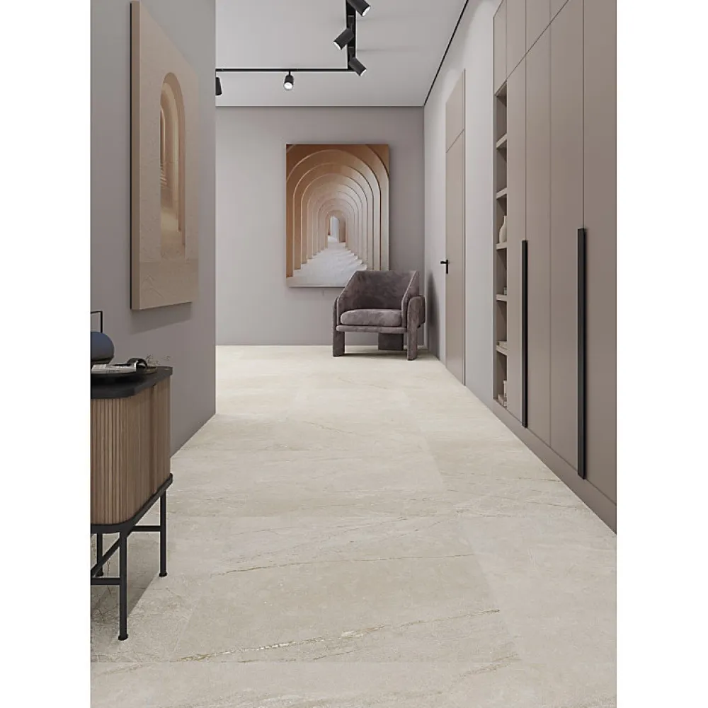 Aelle Carrelage Carrelage Sol Effet Pierre<Carrelage sol / mur effet pierre beige 80x80 cm BETILO R SAND