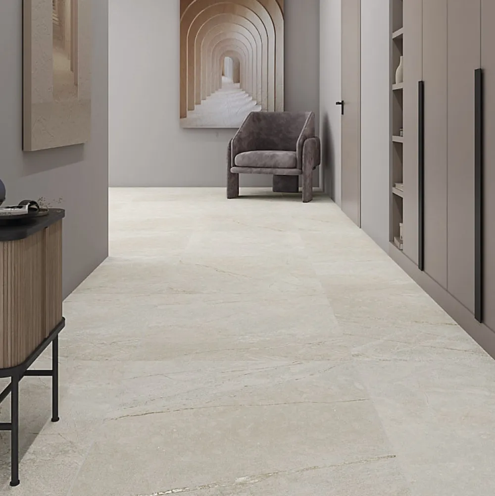 Aelle Carrelage Carrelage Sol Effet Pierre<Carrelage sol / mur effet pierre beige 80x80 cm BETILO R SAND