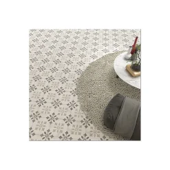 Aelle Carrelage Carrelage sol / mur effet ciment 20x20 cm PUKAO BLANCO NASSAU- Carrelage Sol Effet Carreaux De Ciment