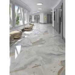 Eiffel art construction Carrelage sol / mur effet marbre bleu brillant 80x80 cm BIJOUX DOINYO- Carrelage Sol Effet Marbre|Carrelage Sol Pour Salle De Bains