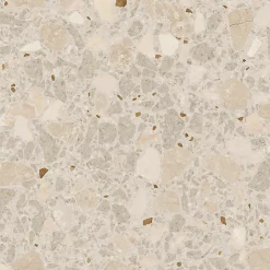 Aelle Carrelage Carrelage sol / mur effet terrazzo brillant 80x80 cm MONACO R BEIGE PULIDO- Carrelage Sol Effet Pierre