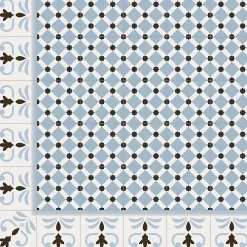 Aelle Carrelage Carrelage Sol Effet Carreaux De Ciment<Carrelage sol / mur effet ciment 20x20 cm 1900 VALVANERA 2 BORDURE