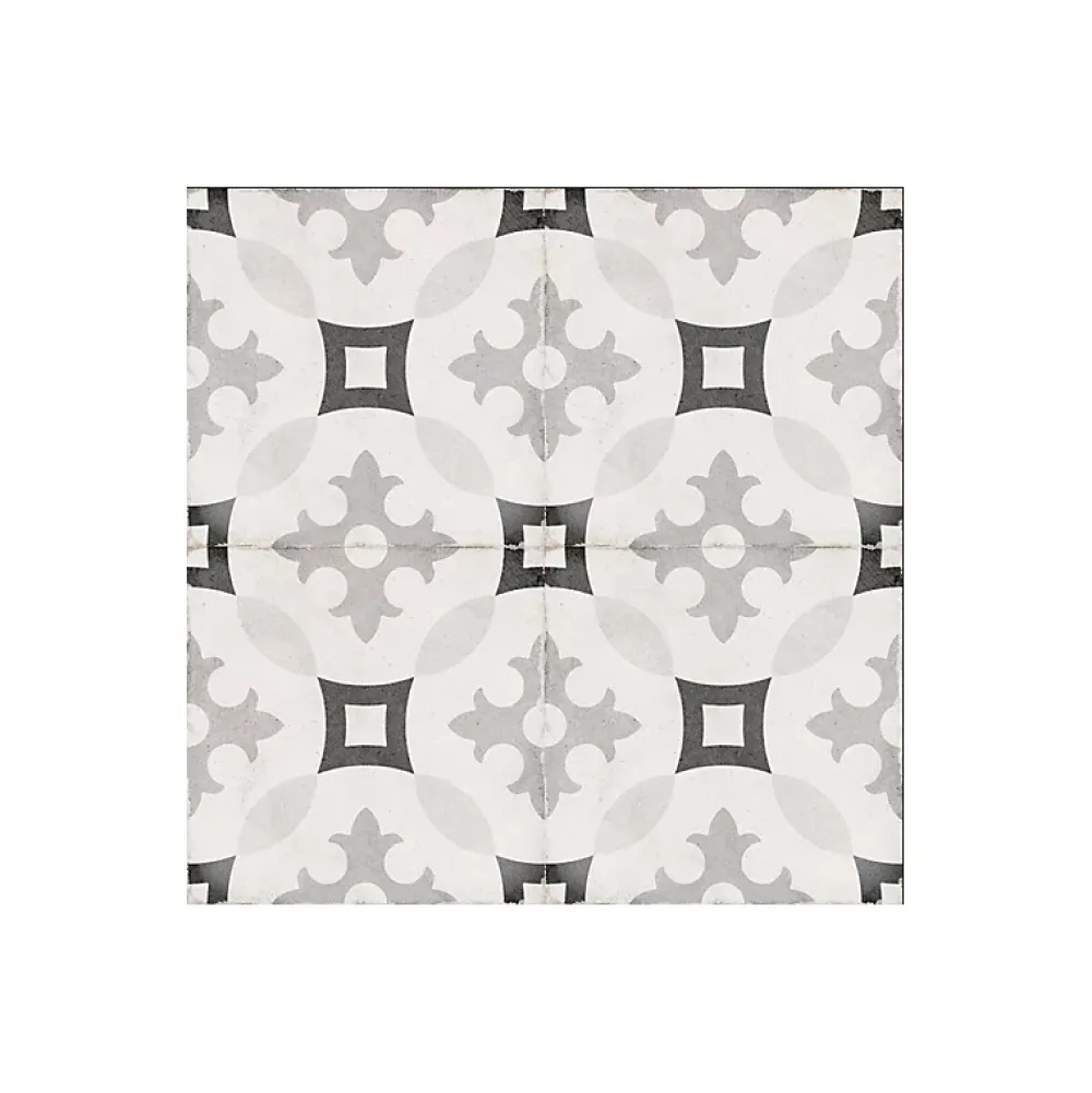 Aelle Carrelage Carrelage sol / mur effet ciment motif gris 20x20 cm ART NOUVEAU KARLSPLATZ GREY- Carrelage Sol Pour Cuisine|Carrelage Sol Effet Carreaux De Ciment