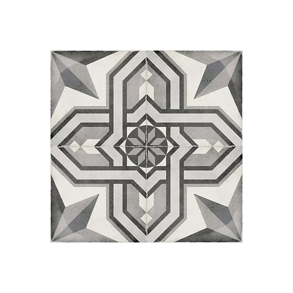 Aelle Carrelage Carrelage Sol Effet Carreaux De Ciment<Carrelage sol / mur effet ciment motif gris 20x20 cm ART NOUVEAU