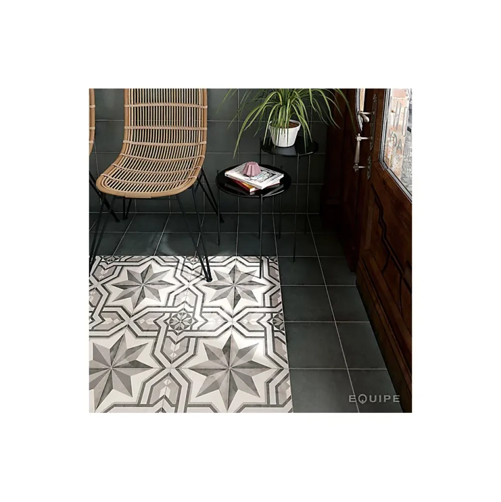Aelle Carrelage Carrelage Sol Effet Carreaux De Ciment<Carrelage sol / mur effet ciment motif gris 20x20 cm ART NOUVEAU