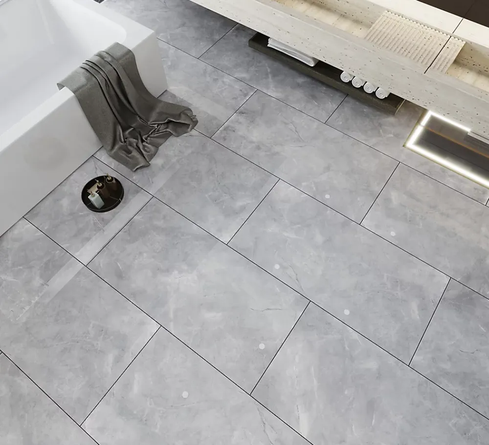 Limcaro Carrelage Sol Effet Marbre|Carrelage Sol Pour Salle De Bains<Carrelage sol / mur effet marbre gris PULPIS GREY l.60 x L.120 cm Brillant