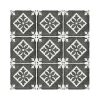 Aelle Carrelage Carrelage sol / mur effet ciment motif gris foncé 20x20 cm ART NOUVEAU PADUA BLACK- Carrelage Sol Effet Carreaux De Ciment