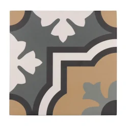 Aelle Carrelage Carrelage sol / mur effet ciment à motif 20x20 cm RIVOLI - MONACO GRIS- Carrelage Sol Effet Carreaux De Ciment