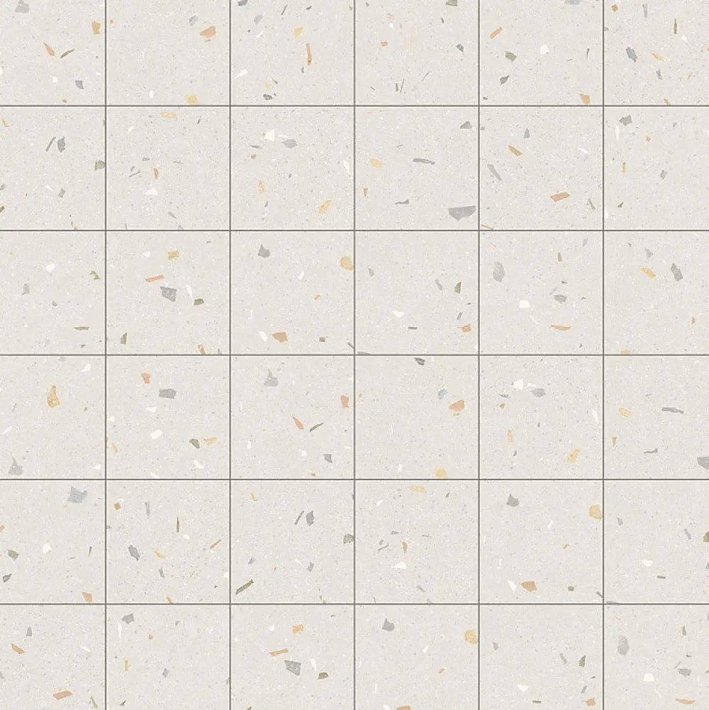 Eiffel art construction Carrelage sol / mur effet terrazzo 20x20 cm Croccante Tutti Frutti(vendu par boite de 1m2)- Carrelage Sol Effet Terrazzo