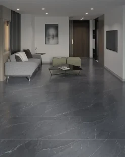 Limcaro Carrelage sol / mur effet marbre gris LAGOM ANTHRACITE l.60 x L.120 cm Mat- Carrelage Sol Effet Marbre