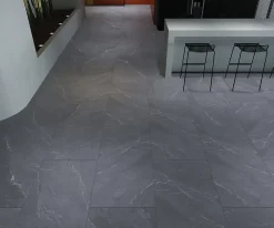 Limcaro Carrelage sol / mur effet marbre gris LAGOM ANTHRACITE l.60 x L.120 cm Mat- Carrelage Sol Effet Marbre
