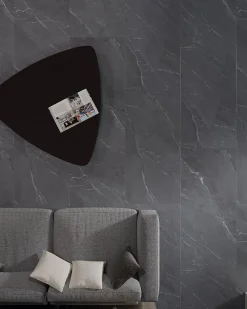 Limcaro Carrelage sol / mur effet marbre gris LAGOM ANTHRACITE l.60 x L.120 cm Mat- Carrelage Sol Effet Marbre