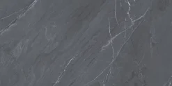 Limcaro Carrelage sol / mur effet marbre gris LAGOM ANTHRACITE l.60 x L.120 cm Mat- Carrelage Sol Effet Marbre