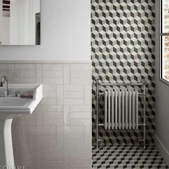 Aelle Carrelage Carrelage sol / mur effet béton design chevron beige 60x120 cm SEINE RILSE CREMA- Carrelage Sol Effet Béton|Carrelage Sol Pour Salle De Bains