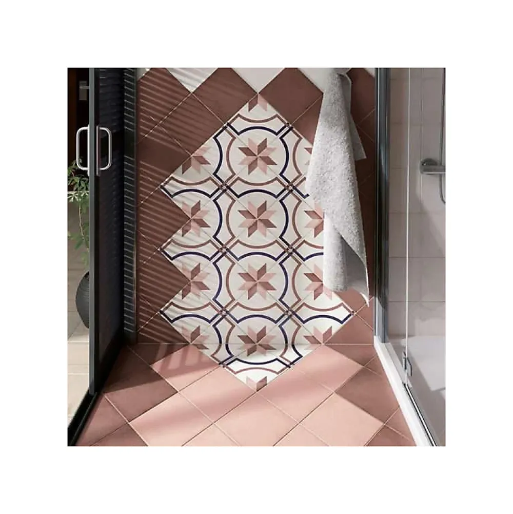 Aelle Carrelage Carrelage Sol Pour Cuisine|Carrelage Sol Effet Carreaux De Ciment<Carrelage sol / mur effet ciment uni rose 20x20 cm ART NOUVEAU UNI CORAL PINK