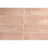 Aelle Carrelage Carrelage sol / mur effet zellige bejmat marocain 5X15 cm rose brillant 5X15 cm COCO ORCHARD PINK WALL- Carrelage Sol Pour Wc|Carrelage Sol Uni