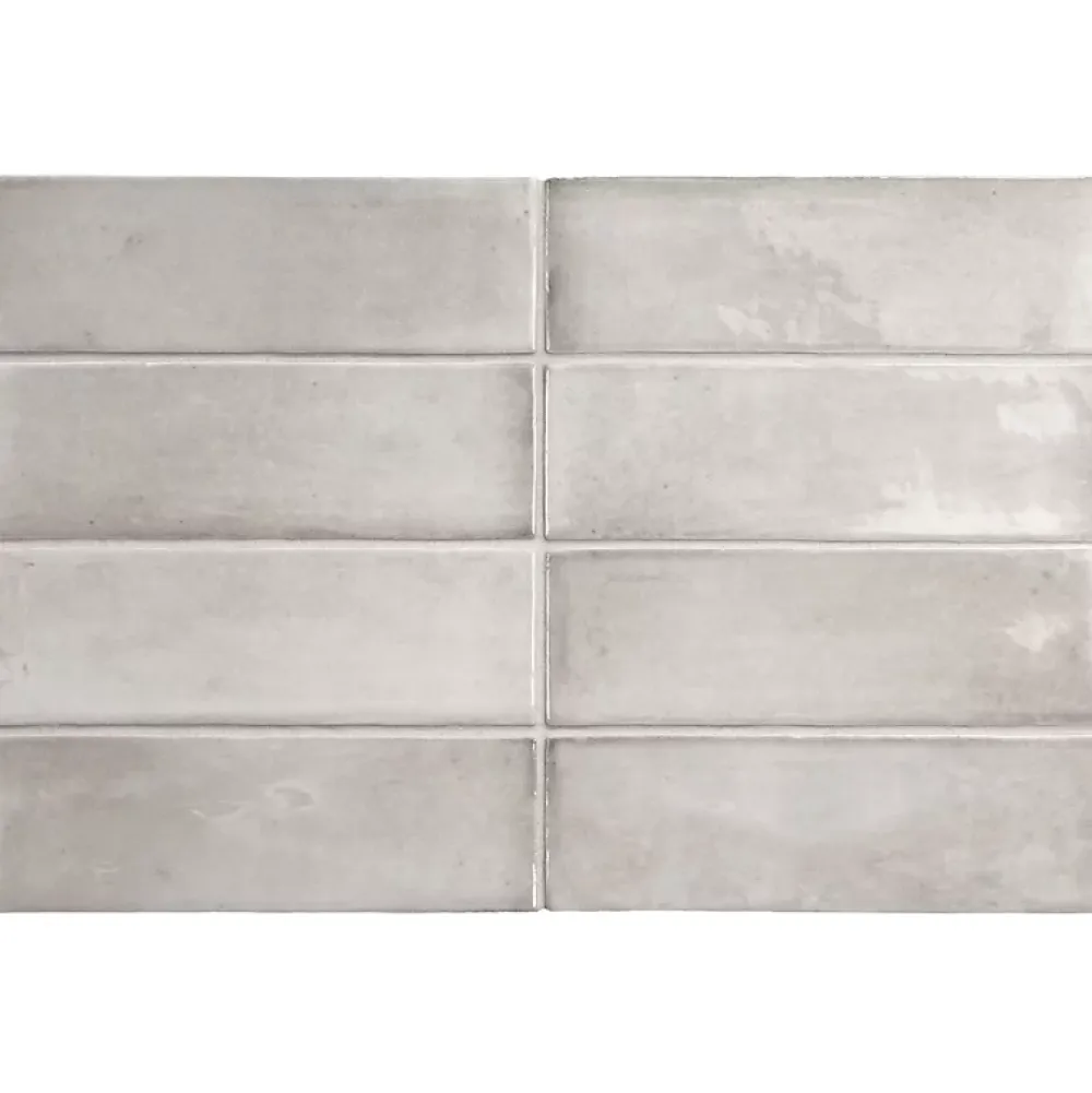 Aelle Carrelage Carrelage Sol Pour Wc<Carrelage sol / mur effet zellige bejmat marocain 5X15 cm gris brillant 5X15 cm COCO AMBER GREY WALL