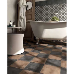 Aelle Carrelage Carrelage sol / mur effet ciment vieilli marron TERRA ROSSO- Carrelage Sol Pour Cuisine