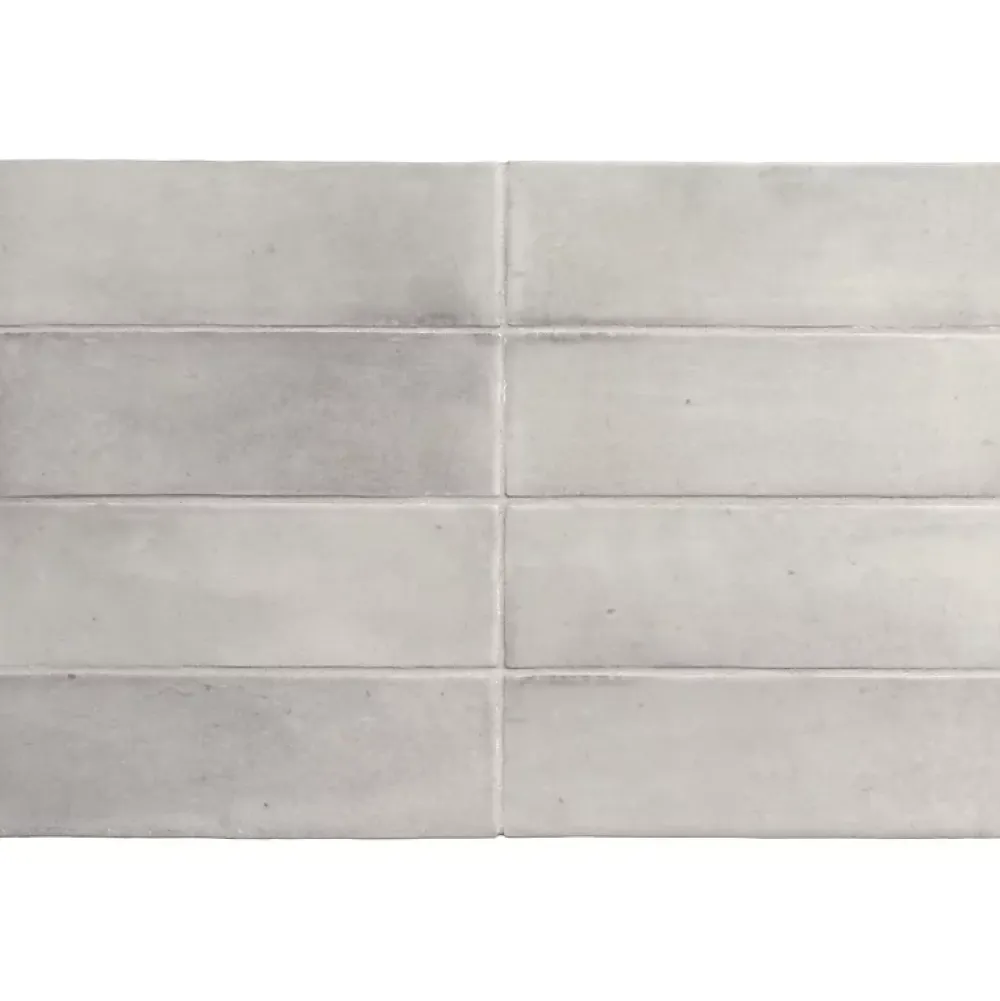 Aelle Carrelage Carrelage sol / mur effet zellige bejmat marocain 5X15 cm gris mate 5X15 cm COCO AMBER GREY MATT- Carrelage Sol Uni