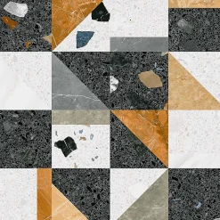Eiffel art construction Carrelage sol / mur effet terrazzo coloré 80x80 cm STELLATO R MULTICOLOR- Carrelage Sol Effet Terrazzo