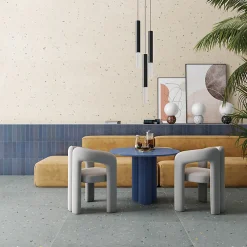 Eiffel art construction Carrelage sol / mur effet terrazzo 60x120 cm Croccante-R Arandano (vendu par boite de 1.44m2)- Carrelage Sol Effet Terrazzo
