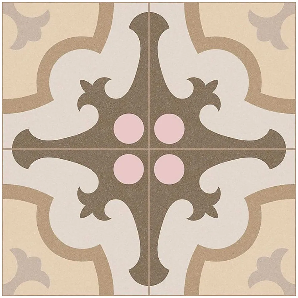 Aelle Carrelage Carrelage sol / mur effet ciment 20x20 cm 1900 ORDAL- Carrelage Sol Effet Carreaux De Ciment