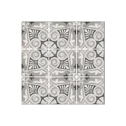 Aelle Carrelage Carrelage sol / mur effet ciment motif gris 20x20 cm ART NOUVEAU OPERA GREY- Carrelage Sol Effet Carreaux De Ciment