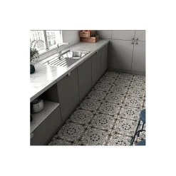 Aelle Carrelage Carrelage sol / mur effet ciment motif gris 20x20 cm ART NOUVEAU OPERA GREY- Carrelage Sol Effet Carreaux De Ciment