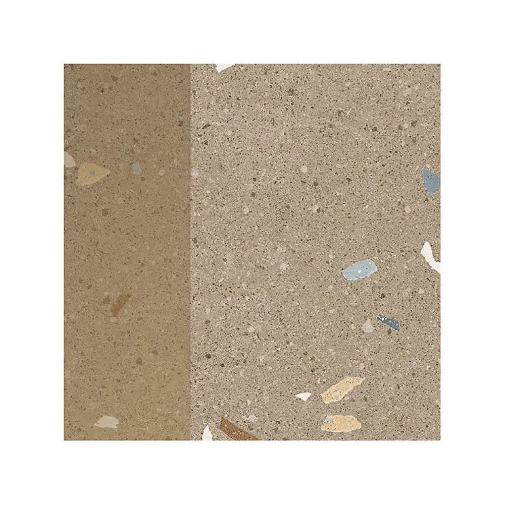 Eiffel art construction Carrelage sol / mur effet terrazzo 20x20 cm Croccante Eclair Nuez - Patchwork(vendu par boite de 1m2)- Carrelage Sol Effet Terrazzo