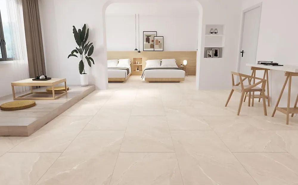 Limcaro Carrelage sol / mur effet marbre beige LAGOM SAND l.60 x L.120 cm Mat- Carrelage Sol Effet Marbre|Carrelage Sol Pour Pièce À Vivre
