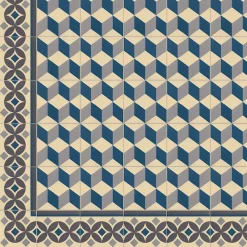 Aelle Carrelage Carrelage sol / mur effet ciment motif cube 20x20 cm 1900 GÜELL 1- Carrelage Sol Effet Carreaux De Ciment