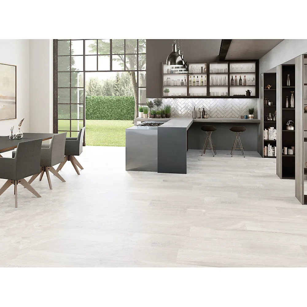 Eiffel art construction Carrelage sol / mur effet bois 20x120 cm ARTWOOD WHITE(vendu par boite de 1.44m2)- Carrelage Sol Effet Bois|Carrelage Sol Pour Pièce À Vivre