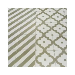 Aelle Carrelage Carrelage Sol Pour Cuisine|Carrelage Sol Effet Carreaux De Ciment<Carrelage sol / mur effet ciment vert 20x20 cm MAORI LADAKHI MUSGO