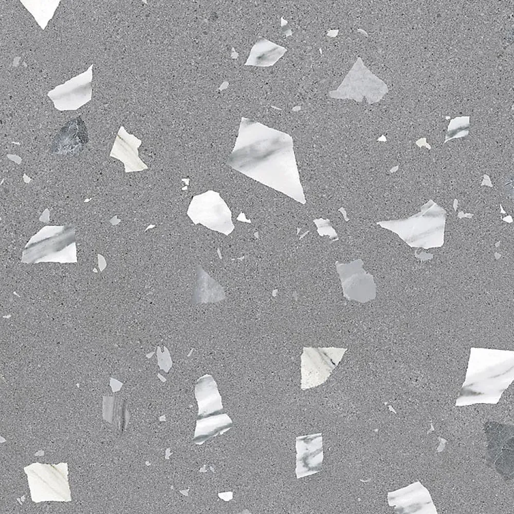 Eiffel art construction Carrelage sol / mur effet terrazzo 80x80 cm RIBE R ANTHRACITA(vendu par boite de 1.28m2)- Carrelage Sol Effet Terrazzo