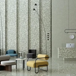 Aelle Carrelage Carrelage sol / mur effet terrazzo 80x80 cm MONACO R VERDE- Carrelage Sol Effet Pierre