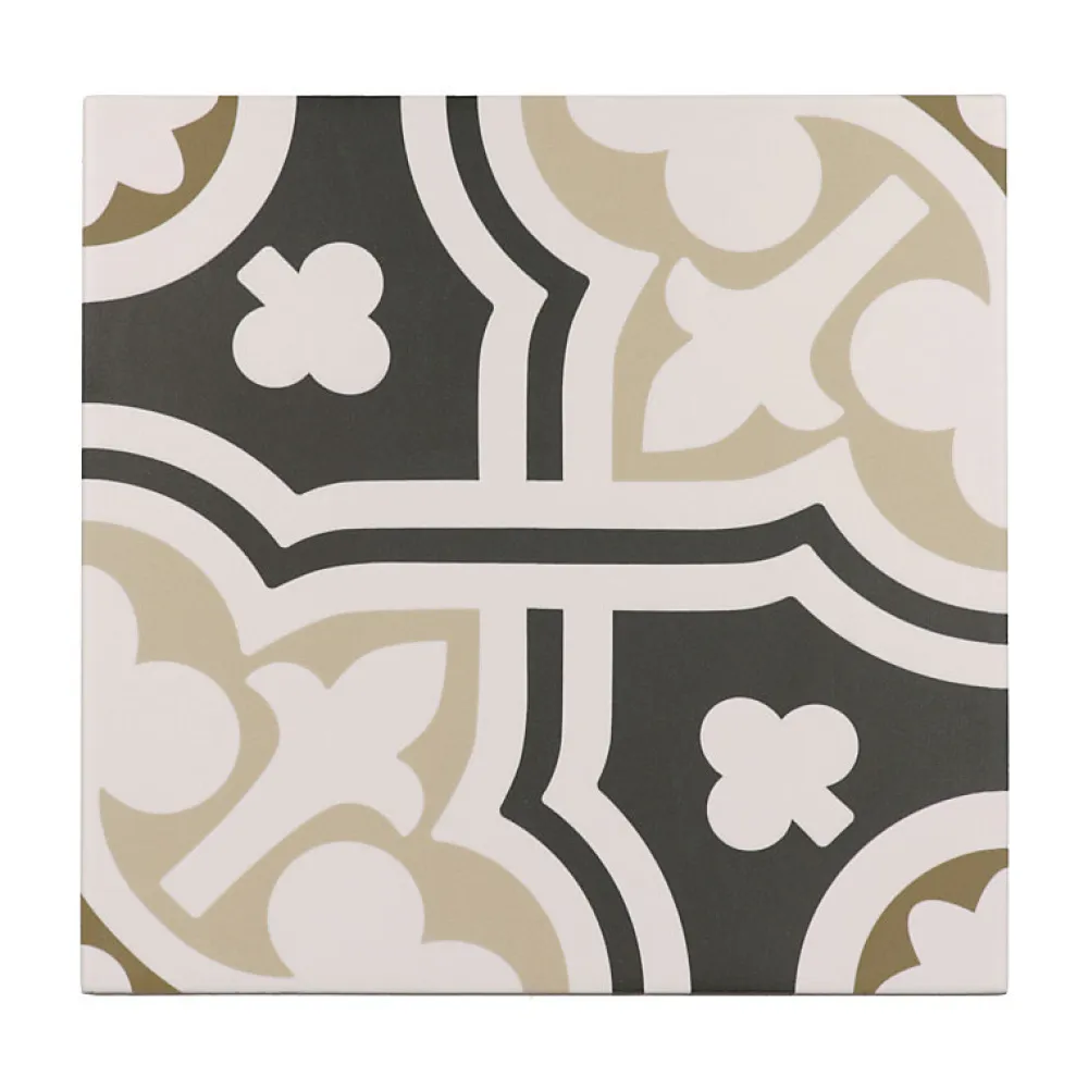 Aelle Carrelage Carrelage sol / mur effet ciment à motif 20x20 cm RIVOLI - PLAZA GRIS- Carrelage Sol Effet Carreaux De Ciment