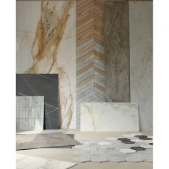 Aelle Carrelage Carrelage sol / mur effet marbre gris 60x120 cm - SCULTOREA Foam grey J403- Carrelage Sol Pour Pièce À Vivre|Carrelage Sol Effet Marbre