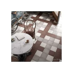 Aelle Carrelage Carrelage sol / mur effet ciment uni bordeaux 20x20 cm ART NOUVEAU UNI BURGUNDY- Carrelage Sol Effet Carreaux De Ciment