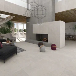Aelle Carrelage Carrelage Sol Effet Béton<Carrelage sol / mur effet béton blanc 120x120 cm NASSAU BLANCO