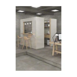 Aelle Carrelage Carrelage sol / mur effet béton gris anthracite 80x80 cm RIFT GRAFTIO- Carrelage Sol Uni