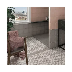 Aelle Carrelage Carrelage Sol Effet Carreaux De Ciment<Carrelage sol / mur effet ciment motif gris 20x20 cm ART NOUVEAU LA RAMBLA GREY
