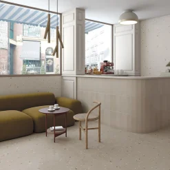 Eiffel art construction Carrelage sol / mur effet terrazzo 60x120 cm Croccante-R Avellana (vendu par boite de 1.44m2)- Carrelage Sol Effet Terrazzo