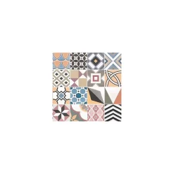 Eiffel art construction Carrelage sol / mur effet ciment 20x20 cm CAPRICE DECO PATCHWORK COLOURS (vendu par boite de 1m2)- Carrelage Sol Effet Carreaux De Ciment