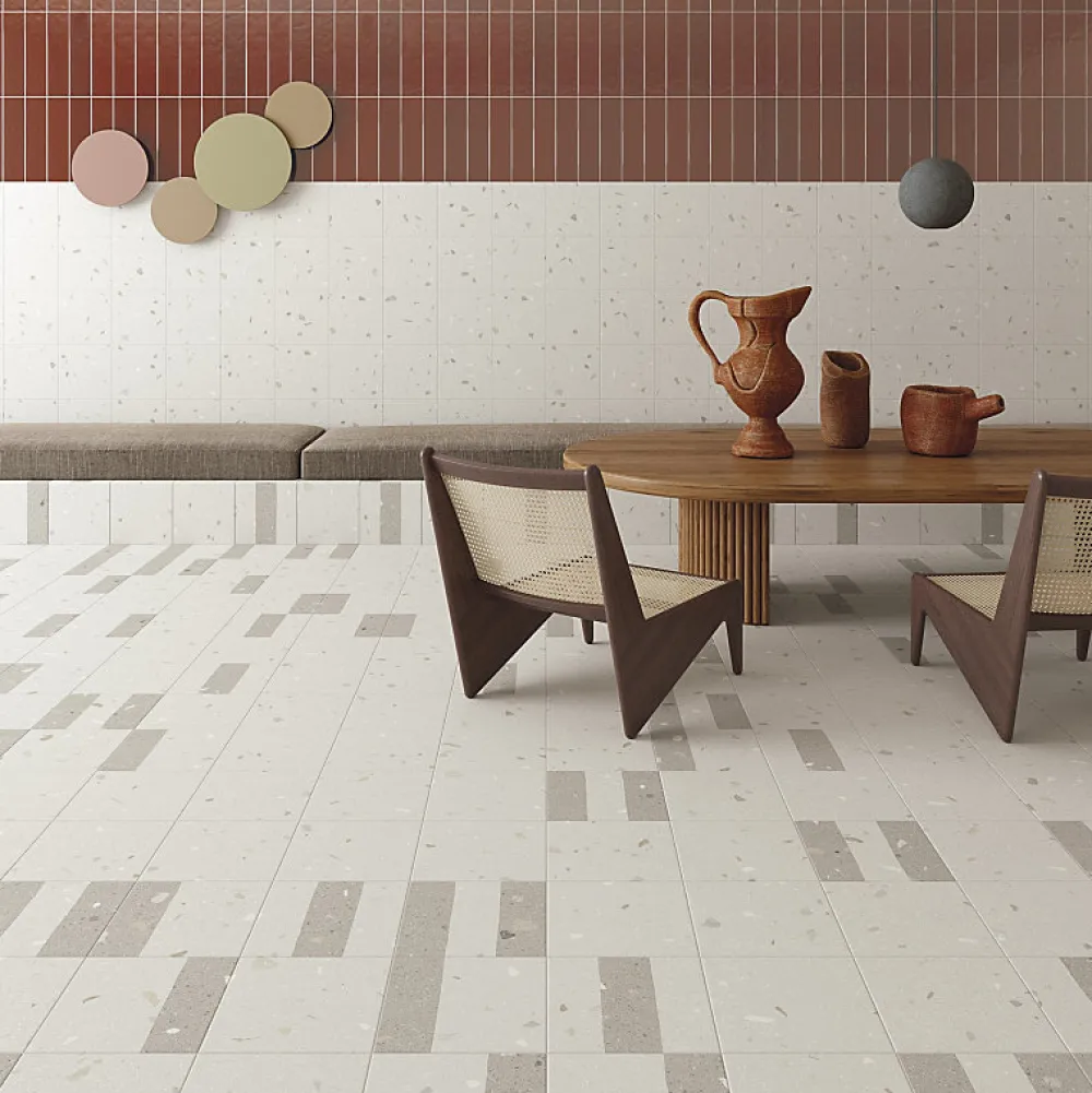 Eiffel art construction Carrelage sol / mur effet terrazzo 20x20 cm Croccante Granola Sesamo(vendu par boite de 1m2)- Carrelage Sol Effet Terrazzo|Carrelage Sol Pour Cuisine