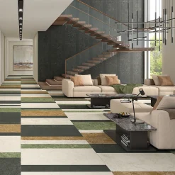Aelle Carrelage Carrelage Sol Effet Pierre<Carrelage sol / mur effet terrazzo vert 19,4x120 cm GREEN GIADA